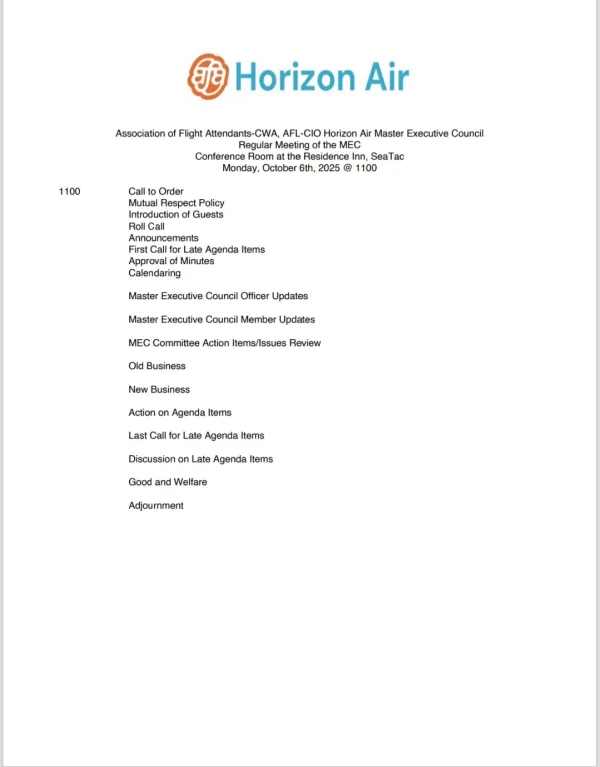 MEC meeting minutes